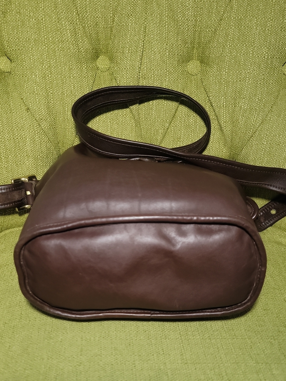 Vintage Coach Brown Leather Drawstring Bucket Bag - Picture 7 of 16